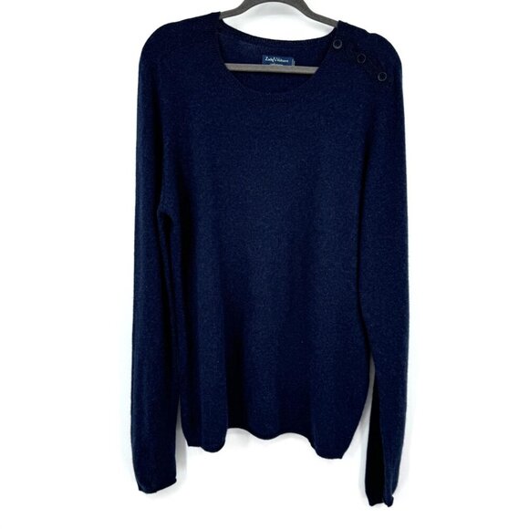 Zadig & Voltaire Sweater Jumper Pullover Cashmere Blue size XL - Picture 4 of 9
